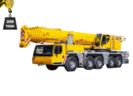 Аренда автокрана Liebherr 200 тонн с гуськом